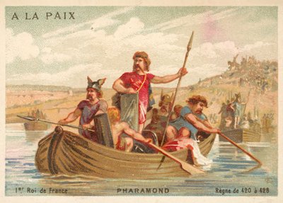 Pharamond I, Rei dos Francos (chromolitho) de French School