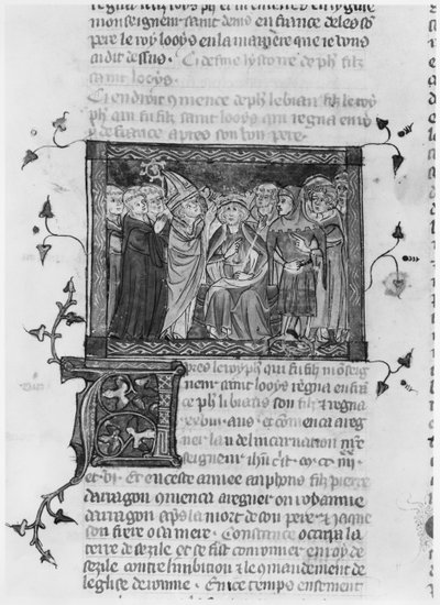 Filipe IV, ilustração das Grandes Crônicas da França, 1375-79 de French School