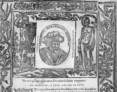 Philippe 1er - em "Retratos dos Reis de França". de French School