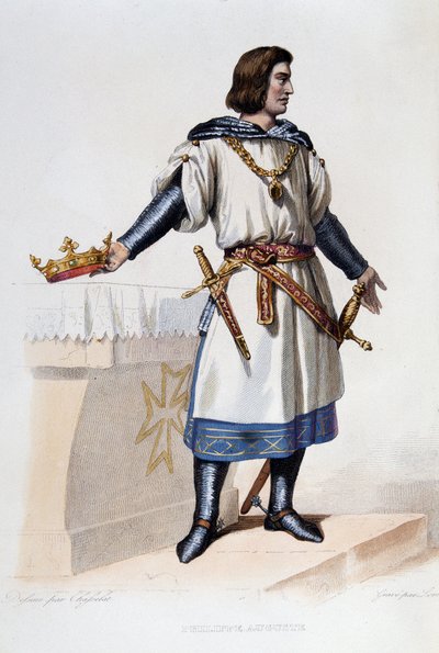 Philippe Auguste - em "Le Plutarque Français" 1844-1847 de French School