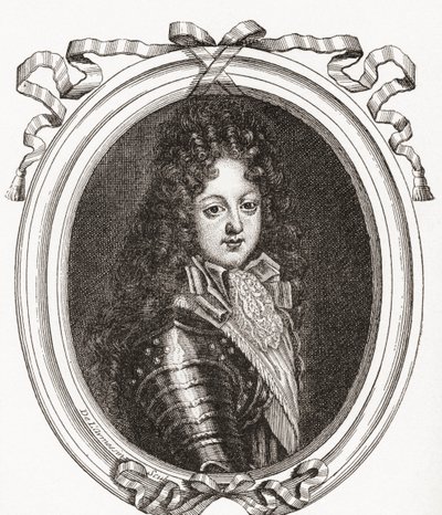Philippe d&39;Orléans, duque de Orléans e duque de Chartres, 1674 1723. Membro da família real francesa e regente do Reino. De Les Heures Libres publicado em 1908. de French School