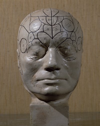 Cabeça frenológica de Jean Martin Charcot (cerâmica) de French School