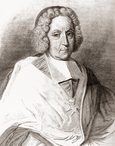 Pierre-Paul Guérin de Tencin, 1679-1758. Francês eclesiástico, arcebispo de Embrun e Lyon e cardeal. De Les Heures Libres publicado em 1908. de French School