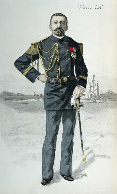 Pierre Loti (1850-1923), ilustração da capa da The Illustree Review, 1 de outubro de 1889 de French School
