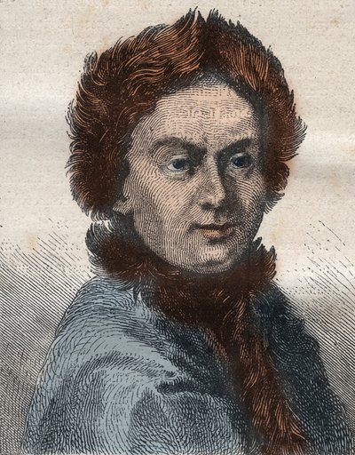 Pierre Louis Moreau de Maupertuis, astrônomo (1698 - 1759) - ilustração tirada de "Os Grandes Marinheiros do século XVIII". de French School