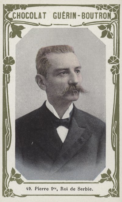 Pedro, o primeiro, rei da Sérvia (foto colorida) de French School