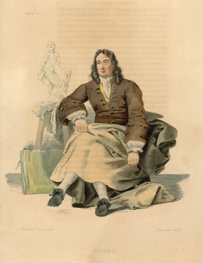Pierre Puget (gravura colorida) de French School
