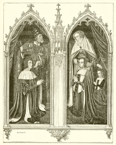 Pierre de Bourbon e Anne de Beaujeu, sua esposa de French School