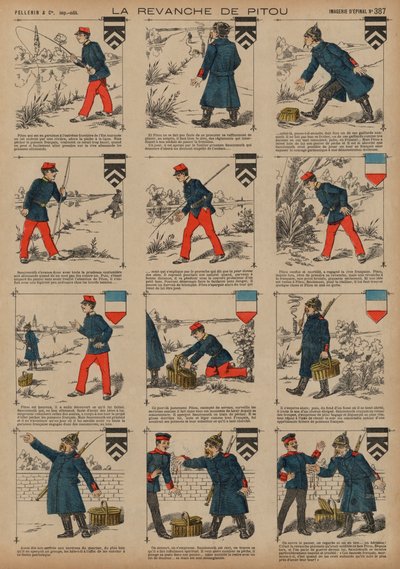 A vingança de Pitou (gravação colorida) de French School