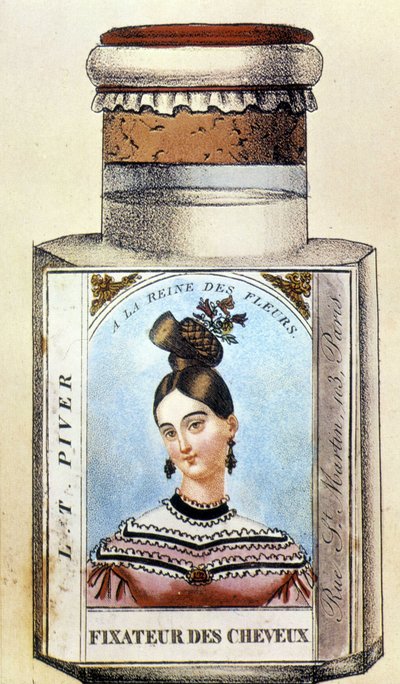 Garrafa de Fixador de Cabelo Piver, cerca de 1830 de French School