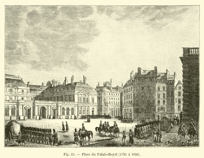 Place du Palais-Royal, de 1795 a 1848 de French School