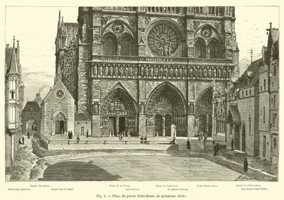 Praça de Nossa Senhora no século XV de French School