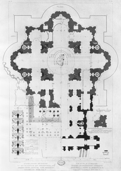 Planta da Basílica de São Pedro de French School