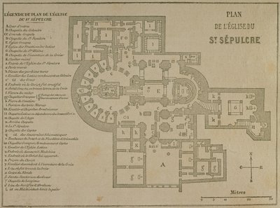 Plano da Igreja do Santo Sepulcro, Jerusalém de French School