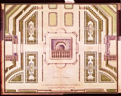 Plano do Grande Terrasse do Chateau de Marly, 1714 de French School