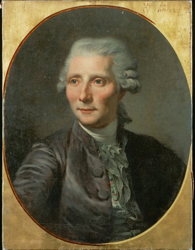 Poeta Pierre Augustin Caron de Beaumarchais Retrato segundo Greuze ... (pintura sobre tela) de French School