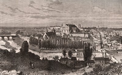 Poitiers - gravura em "La France illustree: geographie, histoire, administration statistique" de V.A. Malt-Brown. 1884 de French School