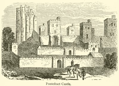 Castelo Pontefract (gravura) de French School