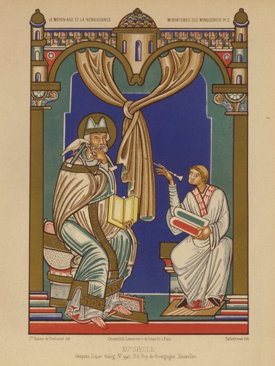 Papa Gregório I (cromolito) de French School