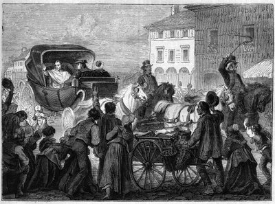 O Papa Pio VII (PIO PIUS) (1742-1823) deixou Paris em 4 de abril de French School