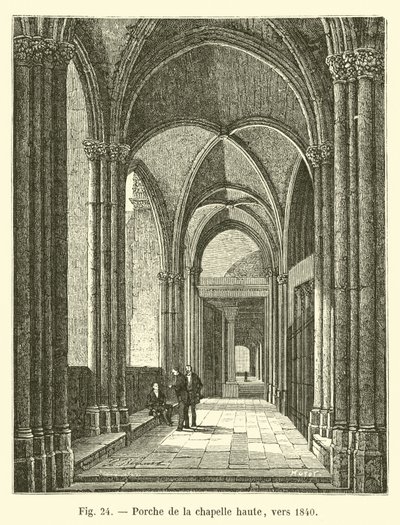 Pórtico da alta capela, por volta de 1840 de French School