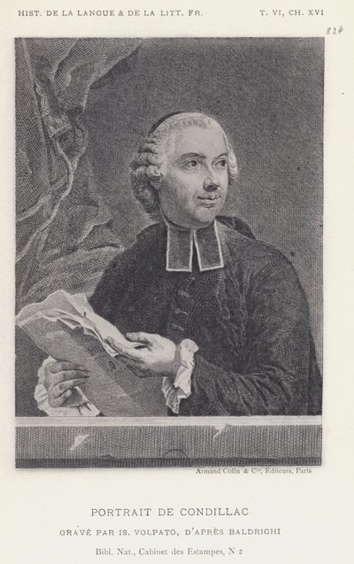 Retrato De Condillac (litho) de French School