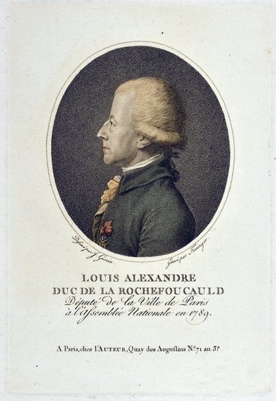 Retrato de Louis Alexandre de la Rochefoucauld, Duque de Enville (D
