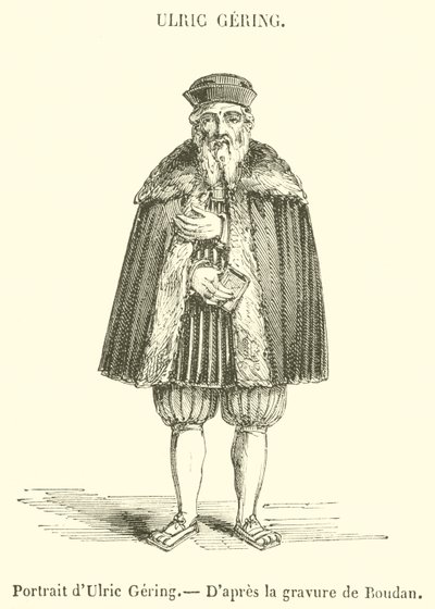 Retrato de Ulric Gering (gravura) de French School
