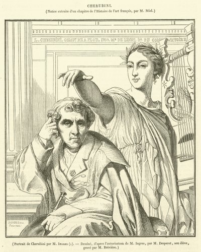 Retrato, de, cherubini de French School