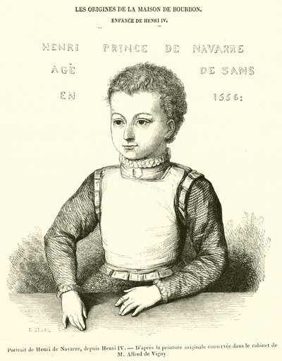 Retrato de Henri de Navarra, de Henri IV (gravura) de French School