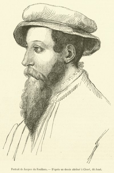 Retrato de Jacques du Fouilloux (gravura) de French School