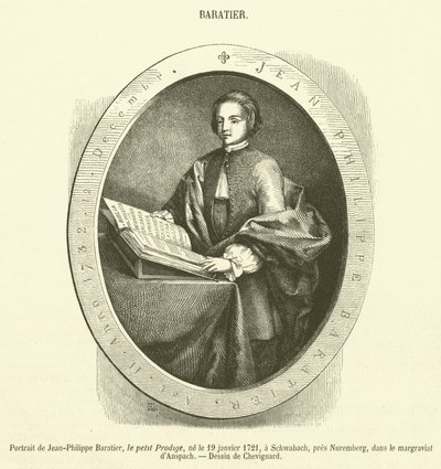 Retrato de Jean-Philippe Baratier (gravura) de French School