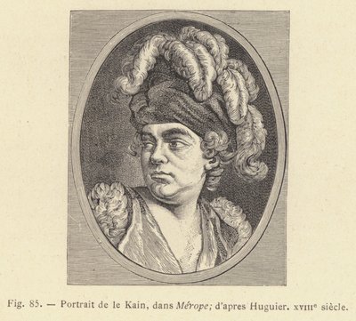 Retrato de le Kain, em Merope, depois de Huguier, século XVIII (gravura) de French School