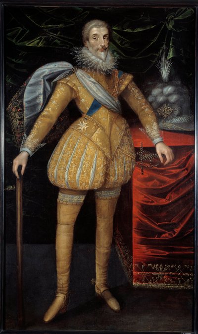 Retrato no pé de Jean Louis de Nogaret de Valletta (1554-1642) Duque de Epernon. Pintura da Escola Francesa de French School