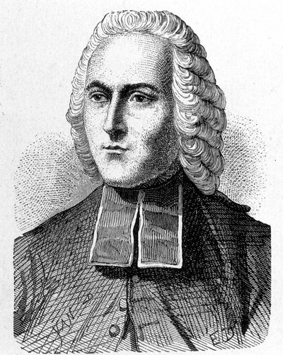 Retrato do Abade Jean Antoine (Jean-Antoine) Nollet (1700 - 1770), físico francês - em “Album de la Science; cientistas ilustres; Grandes descobertas ”” ”1896. de French School