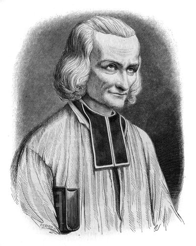 Retrato de Abbe Jean Marie Vianney (Vianey, Viannay, Viennet), conhecido como Cure d