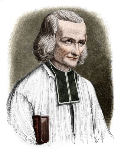 Retrato de Abbe Jean Marie Vianney (Vianey, Viannay, Viennet), conhecido como Cure d
