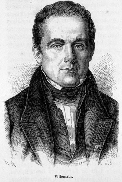 Retrato de Abel Francois Villemain, professor e político francês (1790 - 1867) de French School