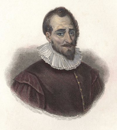 Retrato de Adam de Craponne (1527-1576), matemático e engenheiro francês. Em "Retratos de Homens Úteis". de French School