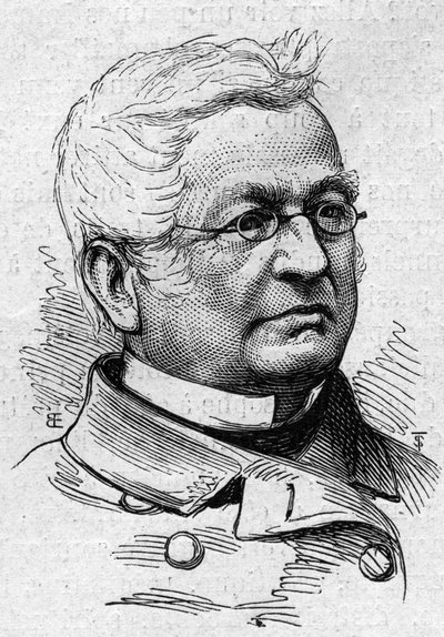 Retrato de Adolphe Thiers (1797-1877), político, historiador e acadêmico francês. Gravura em "Le Monde Illustré" n°883 de 14 de Março de 1874. de French School