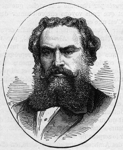 Retrato de Alexandre Cabanel (1823-1889), pintor francês. Gravura em "Le Monde Illustré" n°890 de 2 de Maio de 1874. de French School