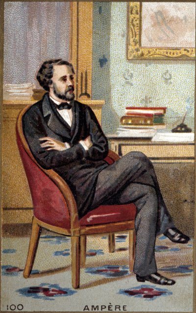 Retrato de André Marie Ampère (1775-1836), físico francês. de French School