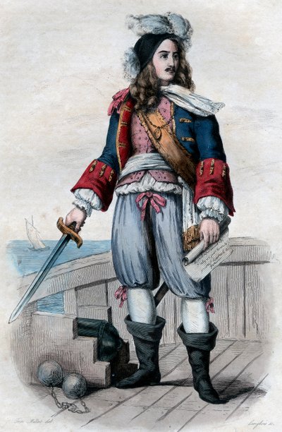 Retrato de Anne Hilarion de Costentin (Cotentin), conde de Tourville (1642-1701), comandante naval francês. de French School