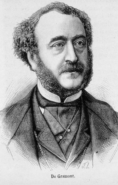 Retrato de Antoine Agenor, Duque De Gramont, diplomata e político francês (1819 - 1880) - em "L