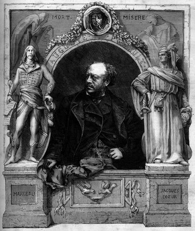 Retrato de Antoine Augustin Preault (1809-1879), escultor francês. Gravura em "Le Monde Illustré" n°1139 de 25 de janeiro de French School
