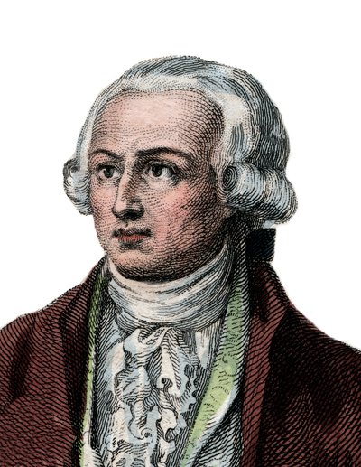 Retrato de Antoine Laurent Lavoisier (1743-1794), químico francês. de French School