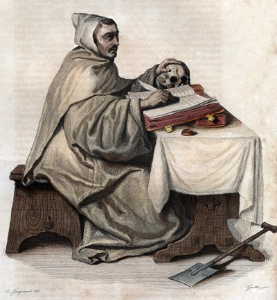 Retrato de Armand Jean le Bouthillier de Rance (1626-1700), abade francês e fundador dos cistercienses trapistas. de French School