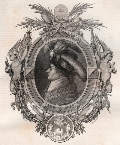 Retrato de Barthelemy Francois Marie (Marquês) (1747-1830) (Balthazar Francois, Marquês de Barthelemy) - gravura em "Nouvelle Nationale Encyclopedie" de Maurice La Charest - 1870 - de French School