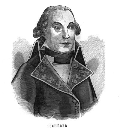 Retrato de Barthelemy Louis Joseph Scherer (1747-1804), Ministro da Guerra. Gravura em "Les Illustrations De L