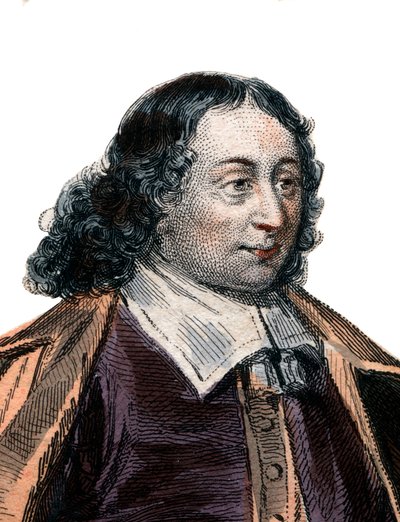 Retrato de Blaise Pascal (1623-1662), matemático e escritor francês. de French School